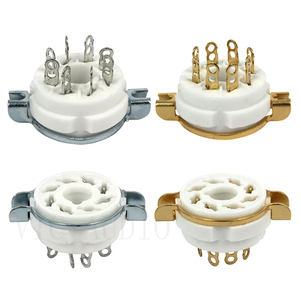 

Ceramic 8PIN Tube Socket K8A GZC8-1Tube Holder For KT88 6SN7 EL34 6L6 GZ34 5881 Vacuum Tube Amplifier DIY