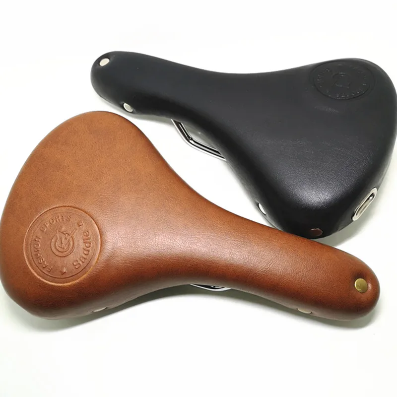 

Винтажное велосипедное седло с фиксированной передачей, велосипедное сиденье, искусственная кожа, детали для шоссейного велоспорта