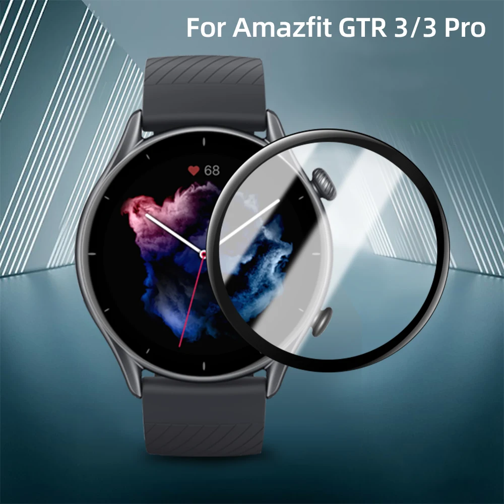 New Soft Fiber Glass Protective Film Cover For Amazfit GTR3 GTR-3 GTR 3 Pro Smart watch Screen Protector Shell Case Accessories