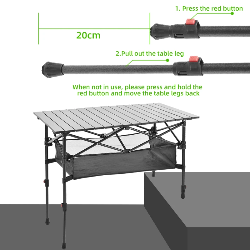 Outdoor Picnic Portable Folding Table Camping Kitchen Foldable Lifting Backpacking Equipment Lightweight Tourist Nature Hike