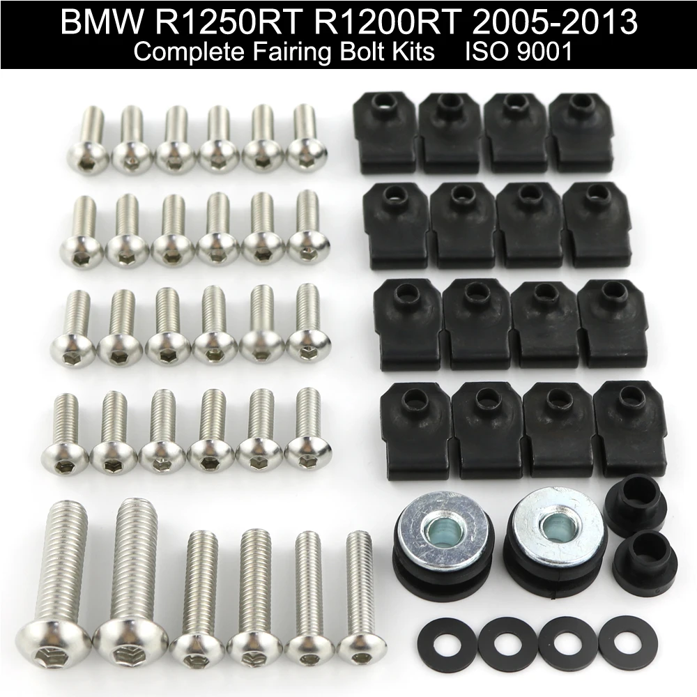 

Fit For BMW R1250RT R1200RT 2005-2013 Motorcycle Complete Full Fairing Bolts Kit Screws Clips Washers Stainless Steel