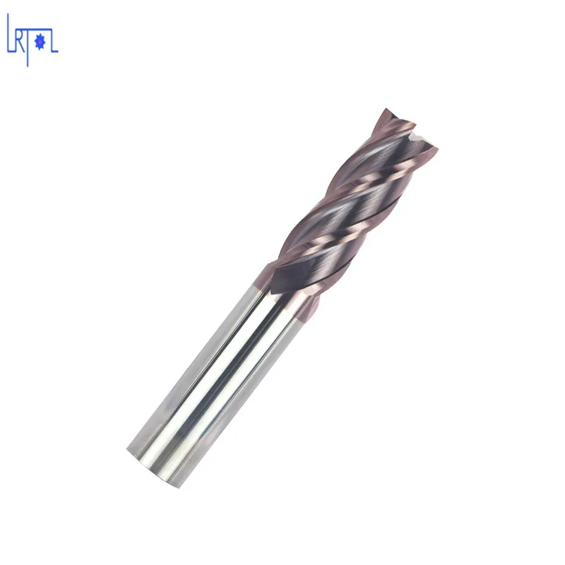 5pcs 4 Flute flat End mill Cutting HRC50 4/6/8/10/12mm Alloy Carbide Milling Tungsten Steel square Milling Cutter