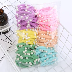 20PCS Pearl Seamless Elastic Hair Bnads Hair Scrunchy For Women High Elastic Rubber Band Ponytail Holder Girl Hair Accessories