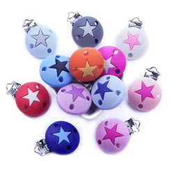 BOBO.BOX Round Silicone Clip 1pc Pacifier Clip BPA-Free Silicone Pacifier Chain Holder Making Baby Teething Necklace Accessories