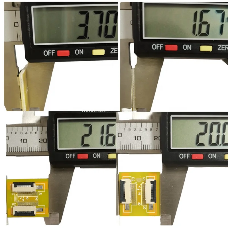 บอร์ดต่อพ่วง FLC/FPC 2ชิ้นแผงอะแดปเตอร์ขนาด0.5มม. ถึง0.5มม. 20P