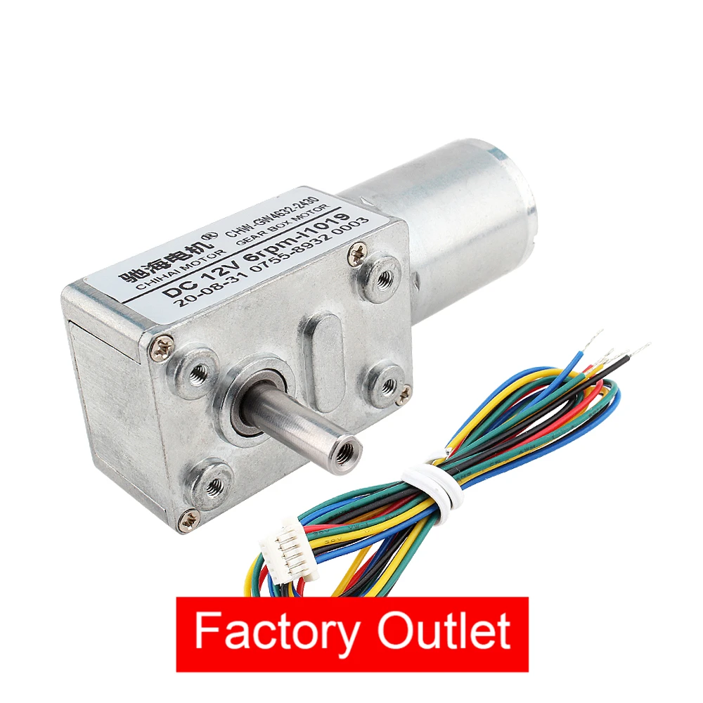 Chihai Motor CHW-GW4632-BLDC2430 DC12V 24V High Torque Low Speed Brushless Worm Gear Motor With Gearbox For Sewing Machine