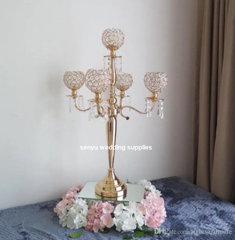 

12pcs )New style crystal wedding candelabras wedding decoration senyu0839