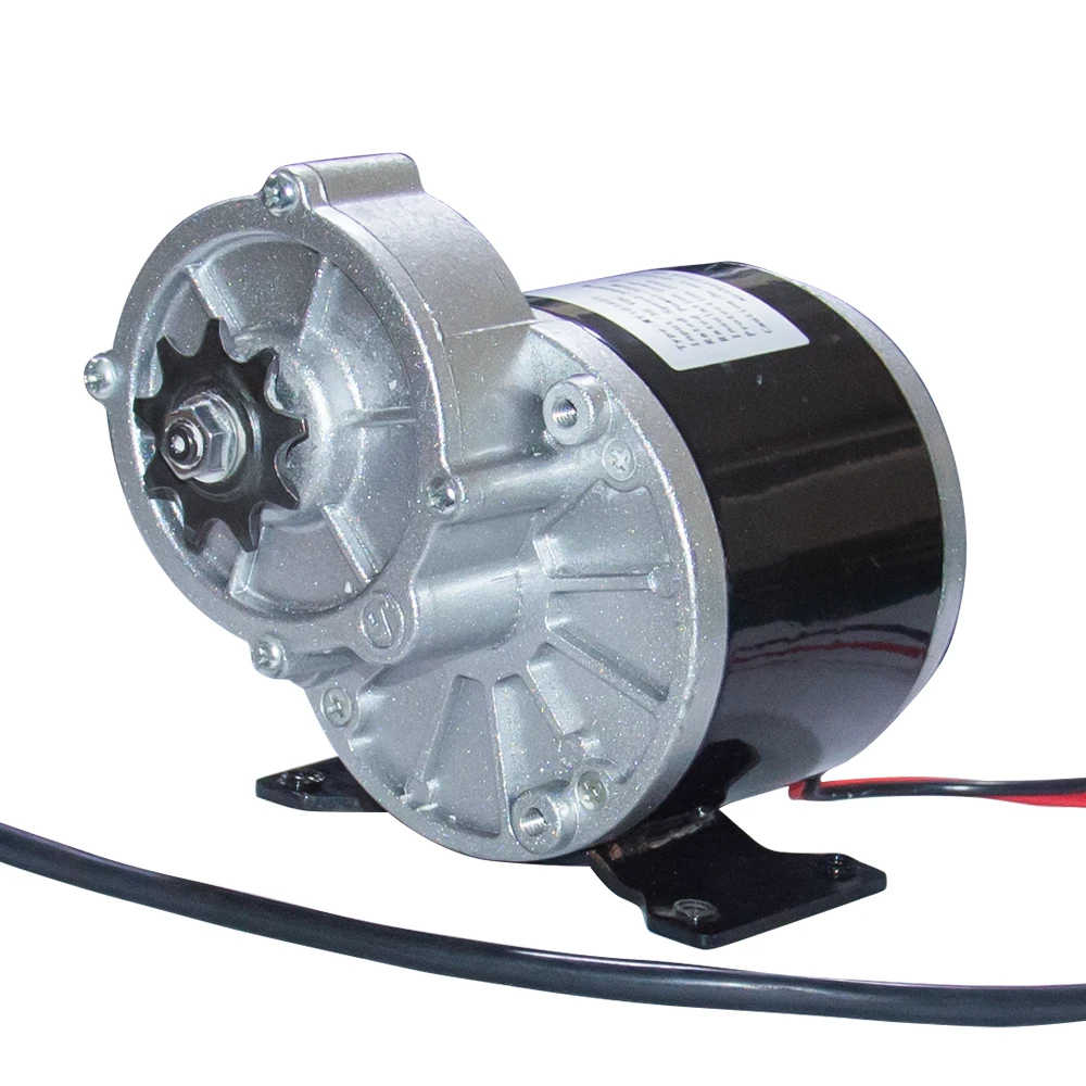 MY1016Z3 DC Scooter Motor 24V 36V Brushed Gear Motor 350W High 380Rpm with Sprocket 9 Teeth Pitch 12.7mm for Electric Bike