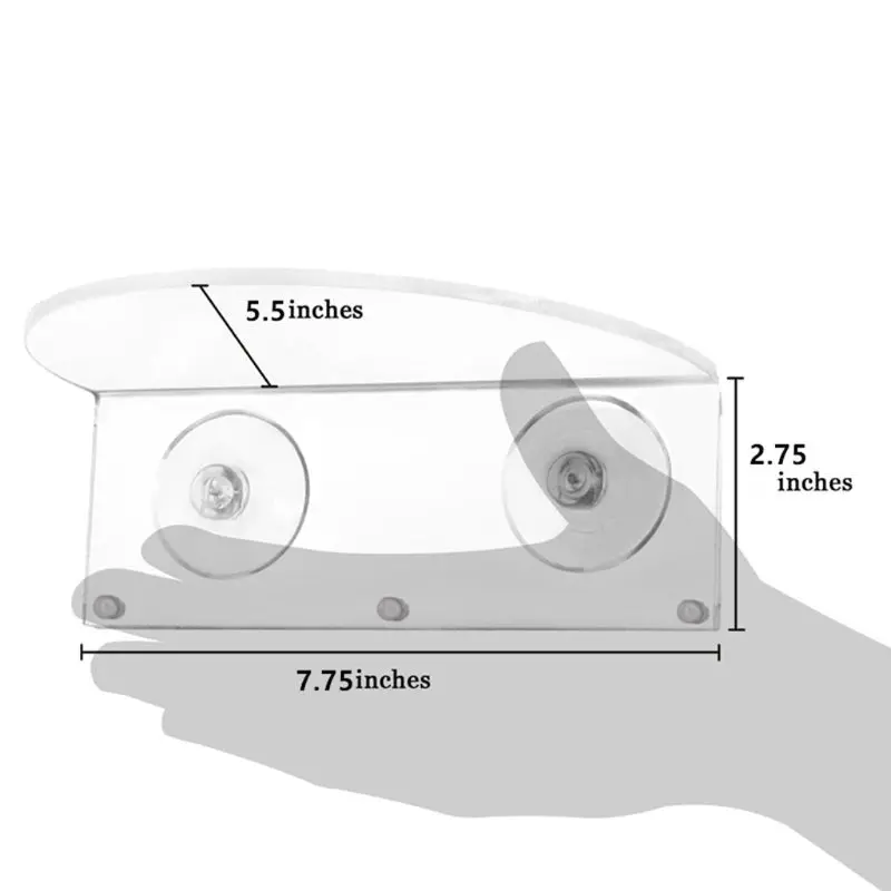 Suction Cup Window Shelf Acrylic Plant Shelf For Garden Bathroom Shelf Removable Wall Mounted Storage Shelf Rack
