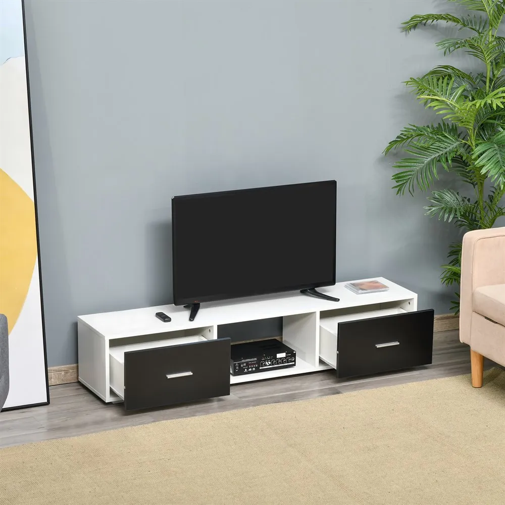 HOMCOM TV cabinet up to 60 with 2 drawers and open compartment