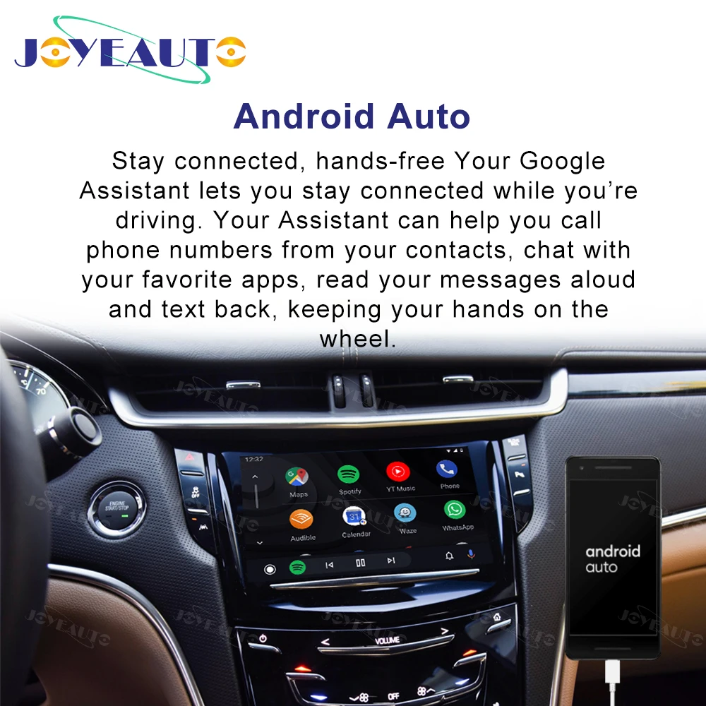 JoyeAuto Latest Apple Map GPS Interface Android Auto CarPlay Module Wireless for Cadillac ATS CTS Escalade SRX XTS XT5 2014-2017