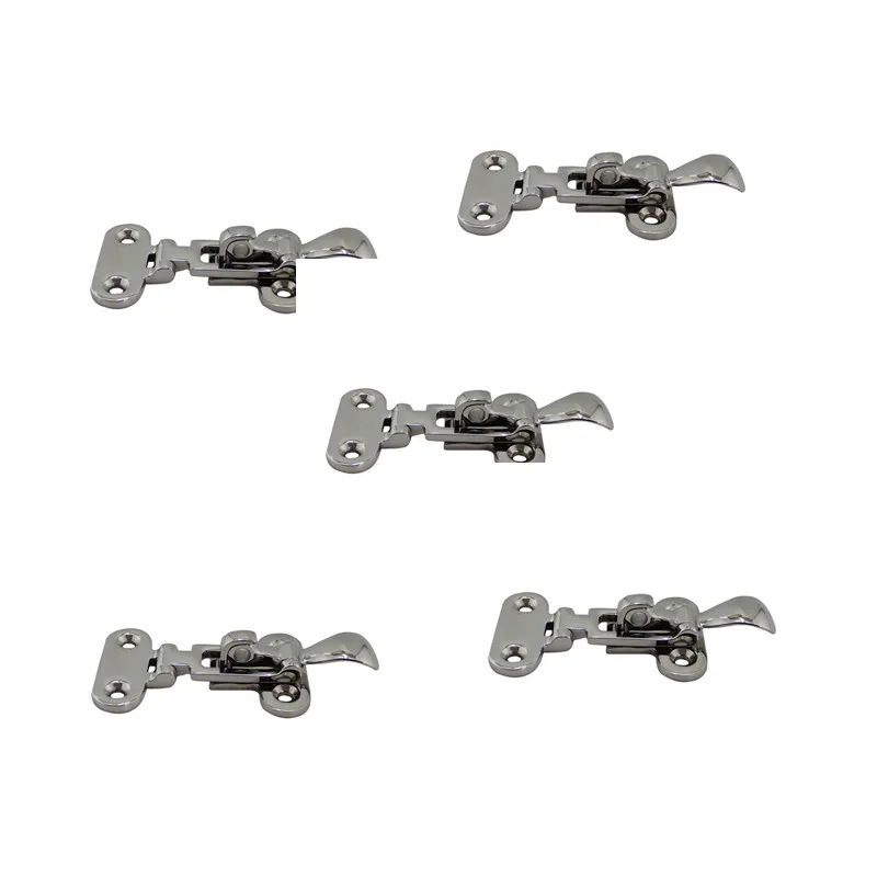 5PCS Marine Boat Stainless Deck Lock Down Clamp Deck Hasp Locker Anti-Rattle Latch Fastener marine hardware laundry chute gate