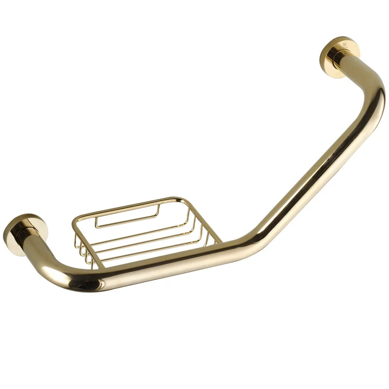 Bathroom Armrest Black/Gold/Chrome/Rose Gold Brass Bathroom Handle Bathtub Armrest Handrail Grab Bars Luxury Hand Bar Safety Bar