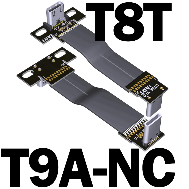 FFC USB 3.2ประเภท-C Extension สายริบบิ้นแบน90 FPV Slim นุ่มยืดหยุ่น FPC Charge Brushless Handheld Gimbal monitor 20G/Bps