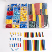 558PCS Crimps 328Pcs Assorted 2:1 Heat Shrink Tubing Shrinkable Sleeve Tubes & 230Pcs Butt connectors Insulated Crimp Terminals