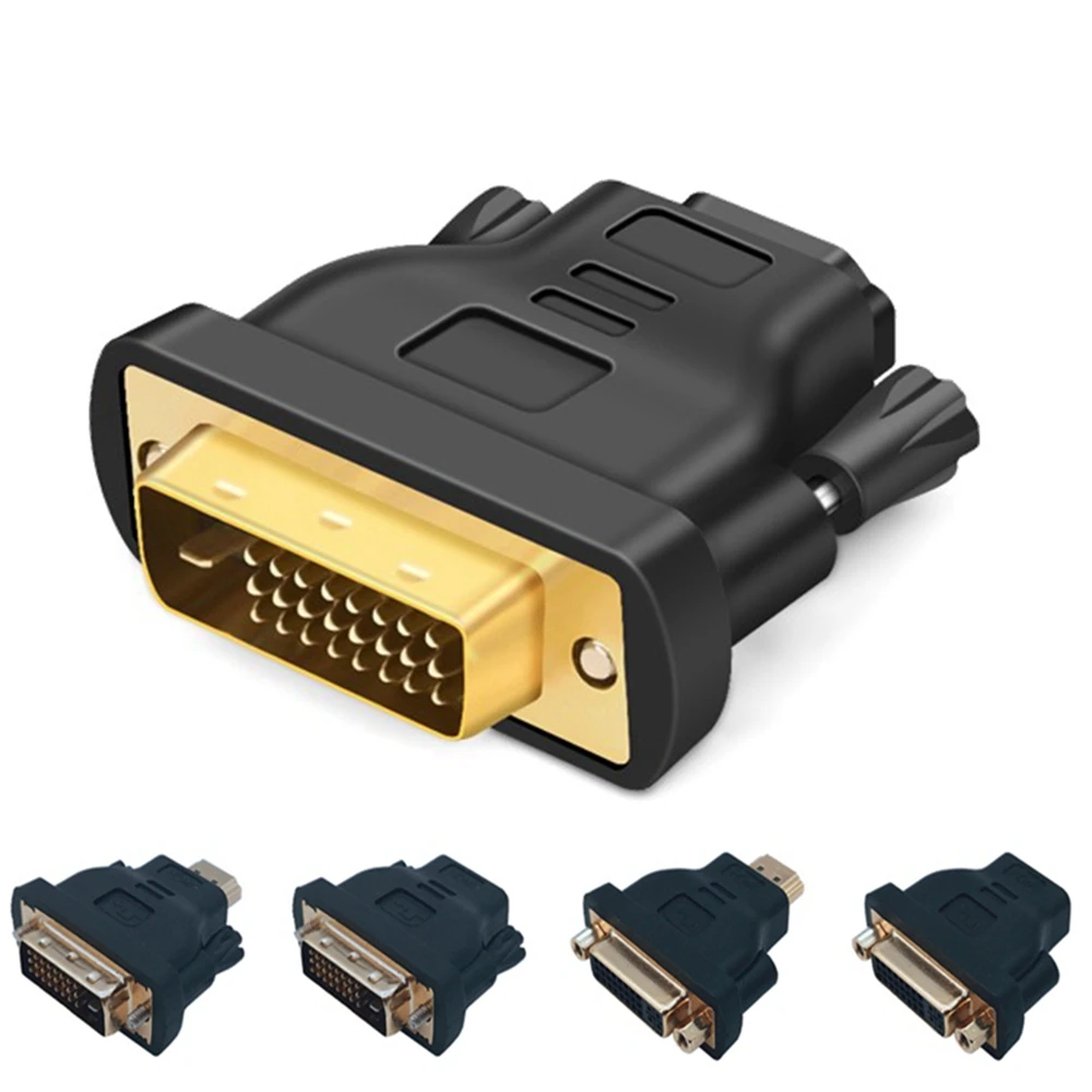 24+1 DVI Male to HD-compatible Female Converter To DVI Adapter Support 1080P For HDTV Projector Gold Plated Adapter L19