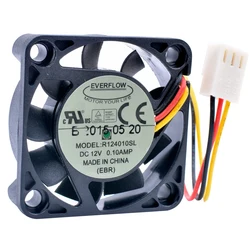 R124010SL EVERFLOW 4cm 4010 40x40x10mm 40mm fan 12V 0.10A 3 line speed detection mute CPU cooling fan