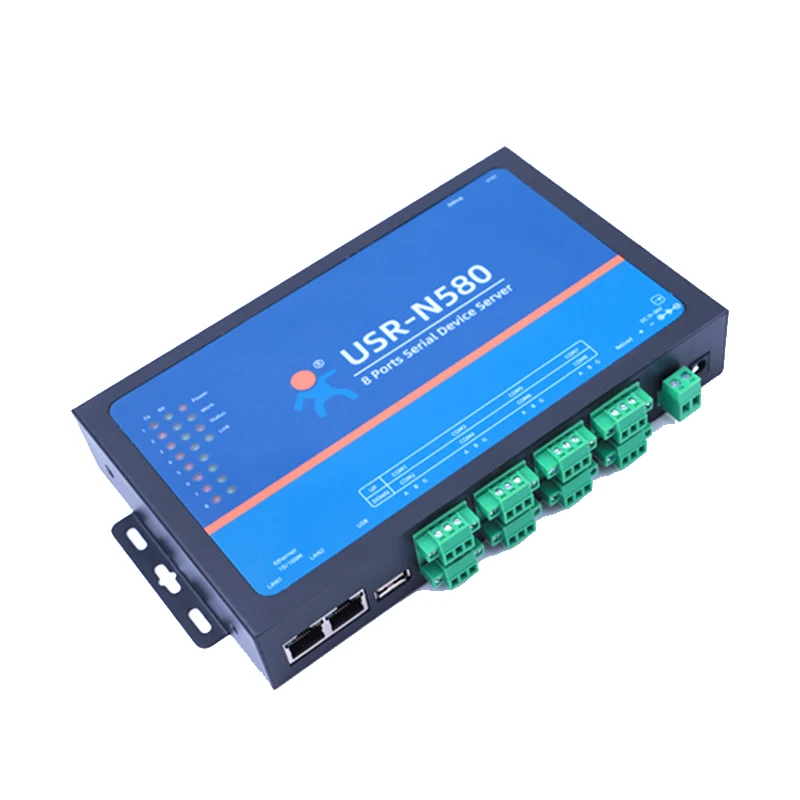 8 Serial Port RS485 To Ethernet Converter Server USR-N580 IOT Device Support Modbus MQTT