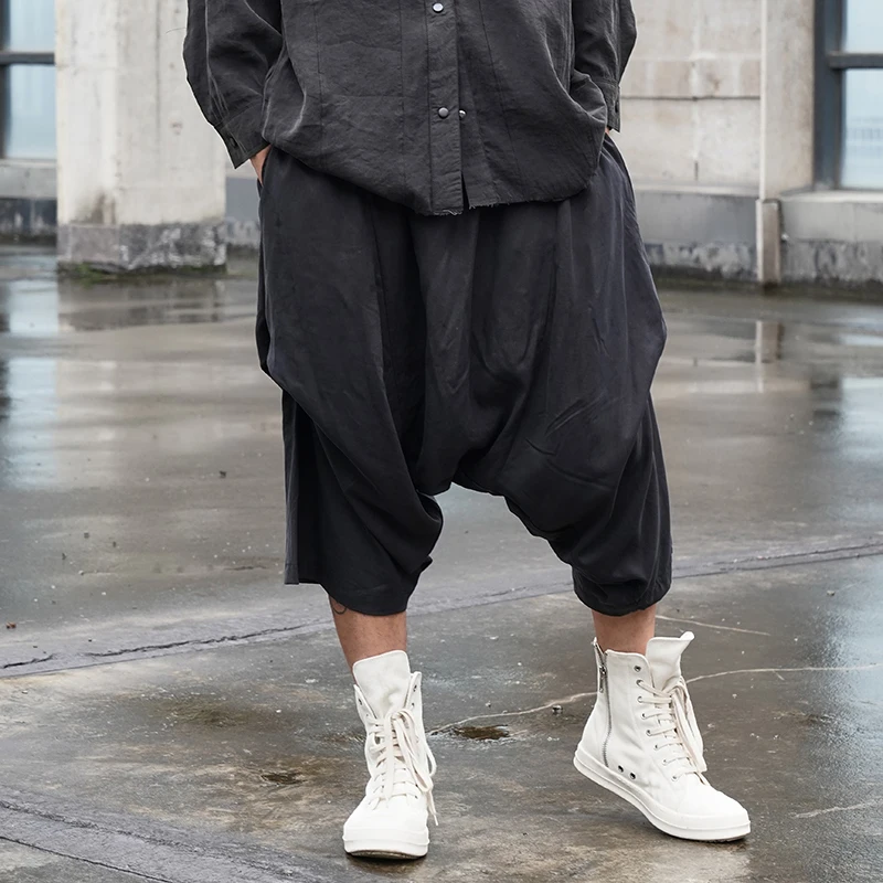 Men's Dark New Hairstylist Personality Out Of Gear Pants Hip-Hop Street Casual Loose - Fitting Harlem Pants