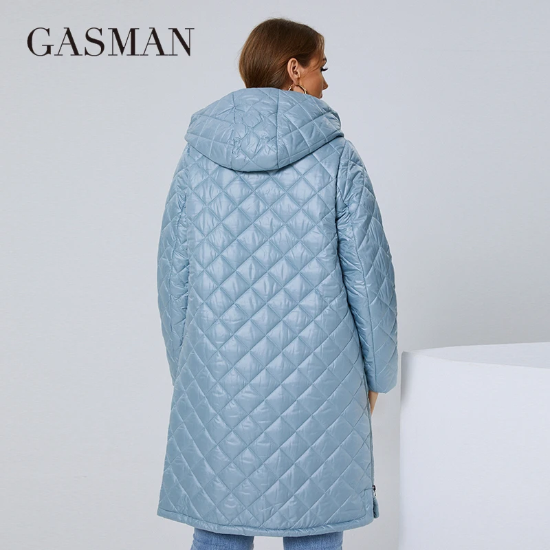 GASMAN 2022 Women\'s Autumn Winter jacket Fashion XL-5XL long High street parka Furry lining high quality Brand coat woman 81121