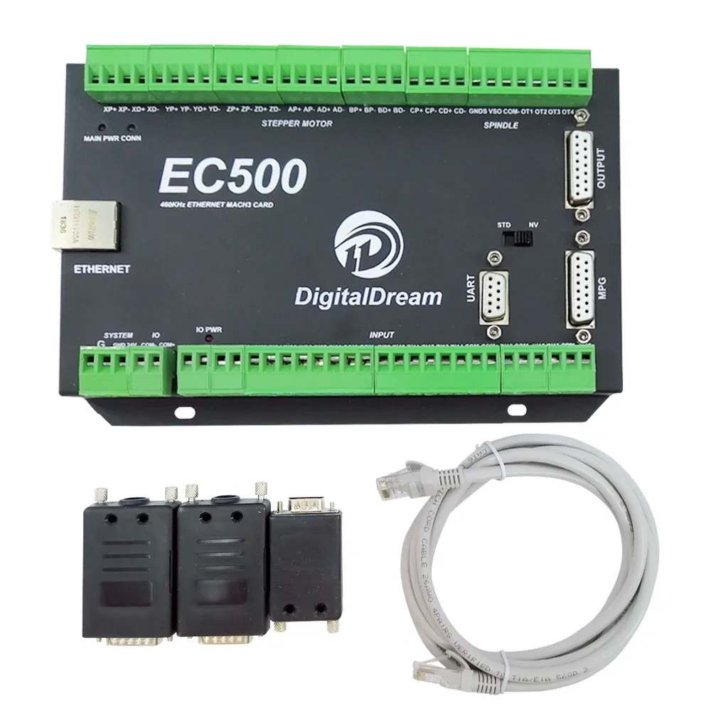 

CNC Mach3 Ethernet датчик движения EC500 460 кГц 3/4/5/6 осевая карта управления движением для фрезерного станка