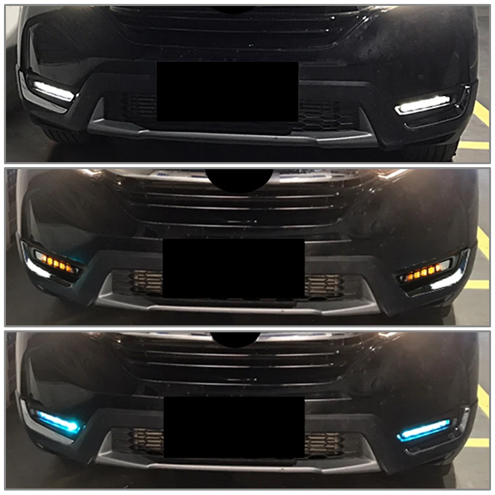 Car Front Turn Signal Lamp Dynamic LED DRL For Honda CR-V CRV 2017 2018 2019 Daytime Running Lights Left+Right 1Pair