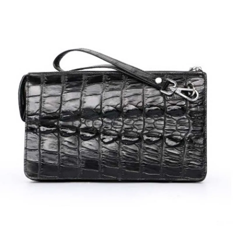 dongou crocodile  handbags  male  long   wallet  business  zipper  Hand bag  men  Hand caught  crocodile  leather men clutch bag