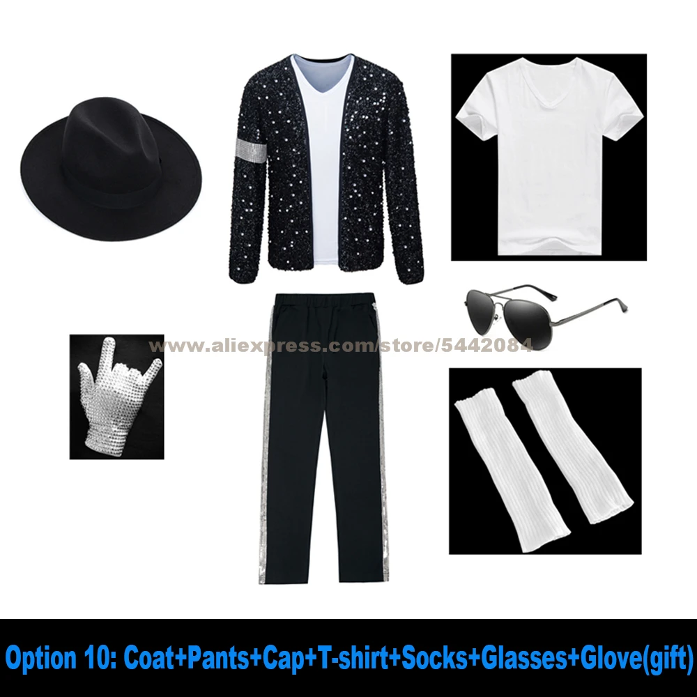 Michael Jackson Cosplay Kostuum Imitatie Kleding Kinderen Performance Kleding Mannen Vrouwen Mj Dancing Party Prop