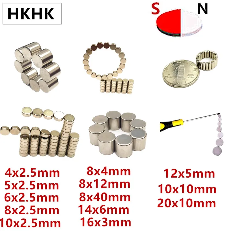 Diametrically Neodymium Magnet 4x2.5 5x2.5 6x2.5 8x2.5 10x2.5 8x4 8x12 8x40 16x3 12x5 10x10 20x10 mm Magnetic encoder magnet