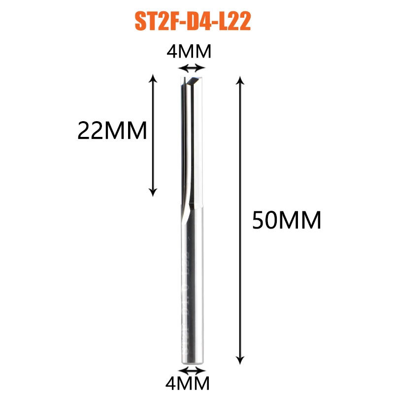 Dreanique 3.175mm 4mm 6mm 8mm schacht 2-snijdende volhardmetalen freesfrees graveerfrees rechte sleuf frees