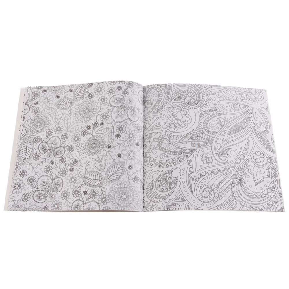 1 PCS 12Pages Mandalas Flower Coloring Book For Children Adult Relieve Stress Kill Time Graffiti Painting Drawing Art Book