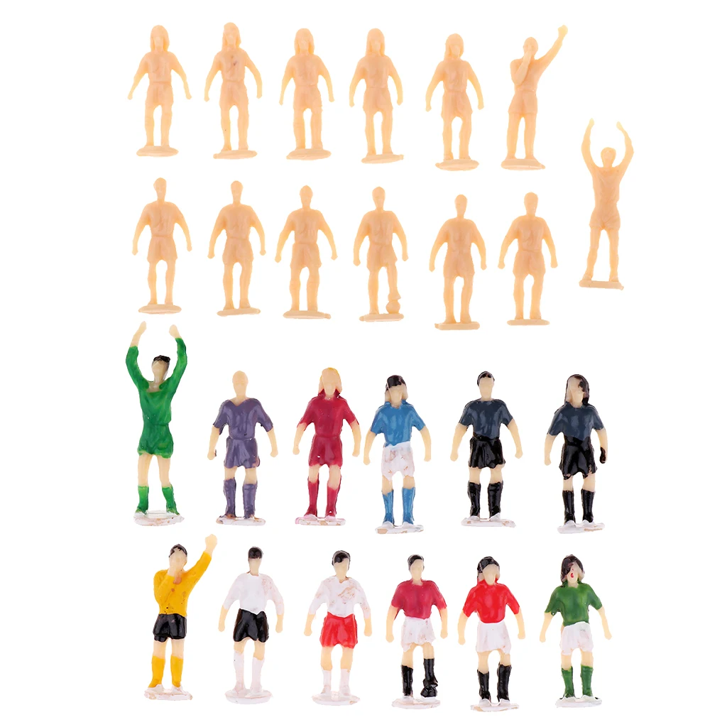 12Pcs 1/87 Scale Miniature Soccer Football Player Figure People Figurine HO OO Layout Scenery