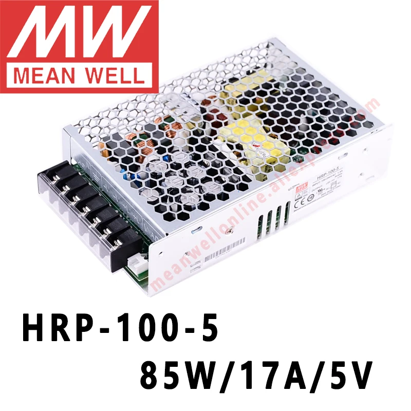 

Mean Well HRP-100-5 meanwell 5V/17A/85W DC Single Output with PFC Function Switching Power Supply online store