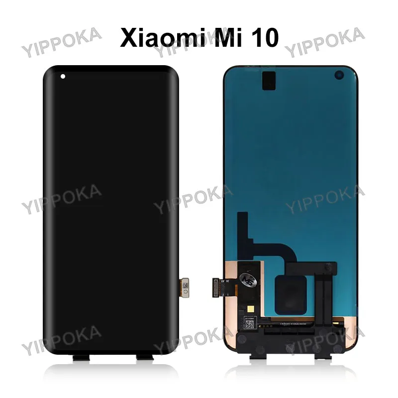 AMOLED For Xiaomi Mi 10 Pro 5G LCD M2001J1G M2001J2G Display Digitizer Assembly Replacement For Xiaomi Mi 10 LCD Parts