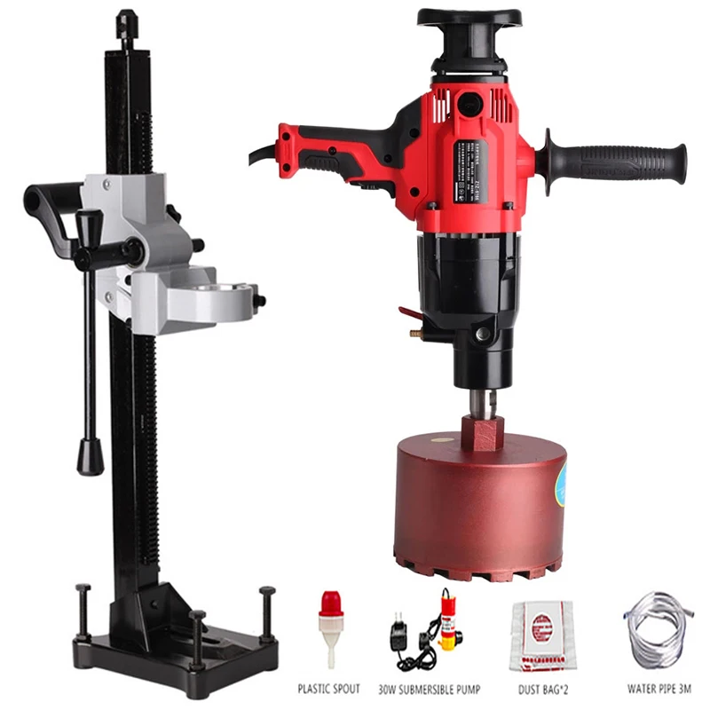 

220V Electric Diamond Water Drill Machine 1600r/min Engineering Torque Drilling Machine Mini Hand Drill Power Tool Max.180MM