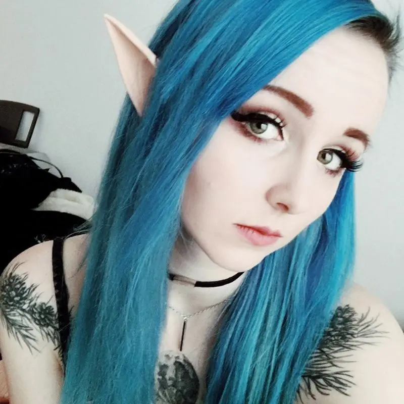 1 paio Halloween Party Elven Elf Ears Anime Fairy cosplay Costumes Vampire Latex