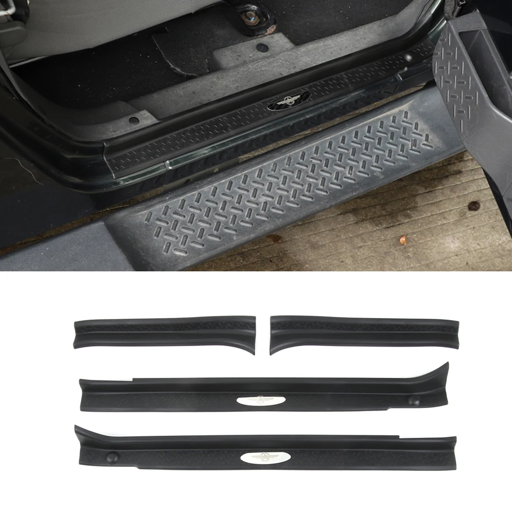 for Jeep Wrangler JK 2007-2017 2/4-Door Door Sill Plate Entry Cover Guard Welcome Pedal Protector Trim Black Car Accessories