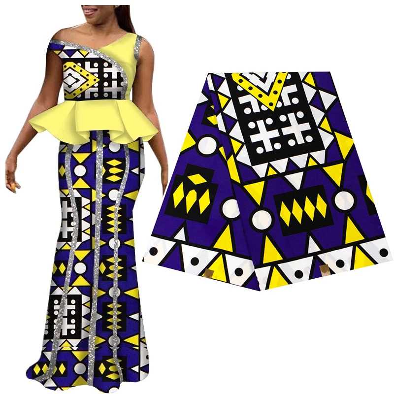 Ankara African Prints Fabric Guaranteed Real Wax Tissu 100% Cotton Best Quality Sewing Material For Party Dress Crafts DIY Pagne