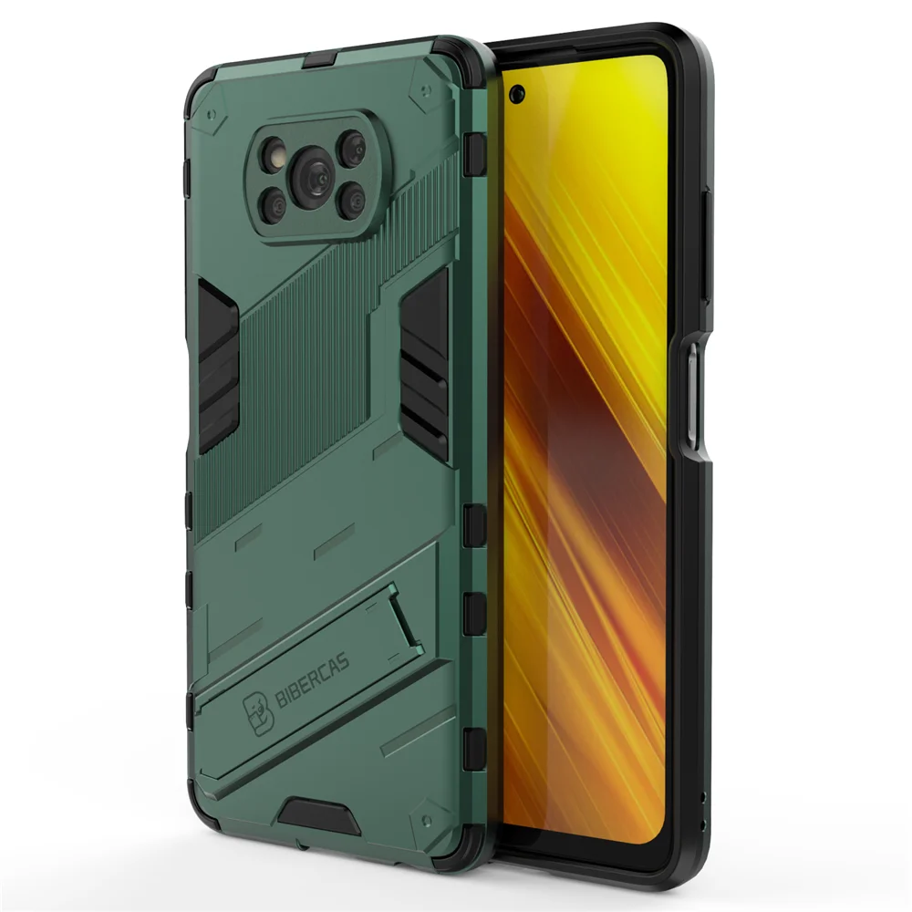 Funda Poco X3 Pro Case Phone Cover POCO X3 Shockproof Bumper Robot Holder Stand Armor Coque FOR Xiaomi Poco X3 NFC X 3 PRO x3pro