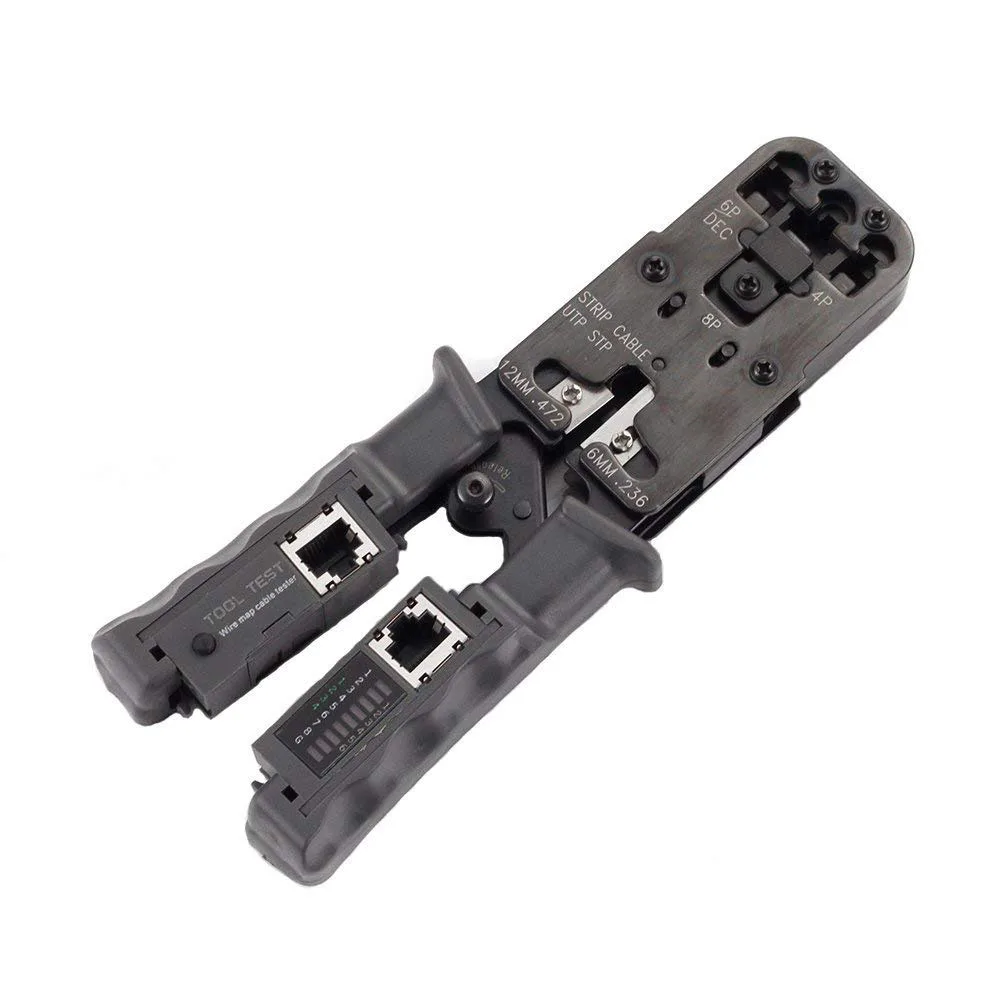 2 في 1 RJ45 شبكة كابل شبكة محلية المكشكش كماشة أداة القطع كابل اختبار كابل كماشة 6P/8P سلك القاطع أداة اختبار العقص كماشة #5