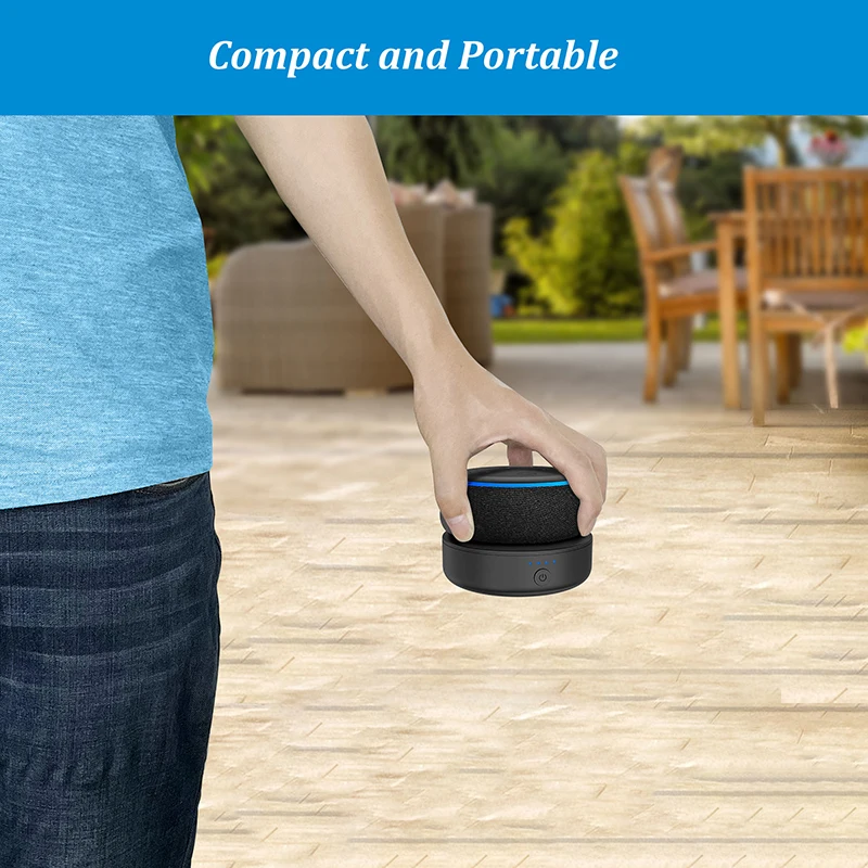 PlusAcc 10000mAh بطارية قابلة للشحن قاعدة لأمازون صدى دوت 3 3rd الجنرال حامل جبل قوة البنك شاحن ل أليكسا المتكلم