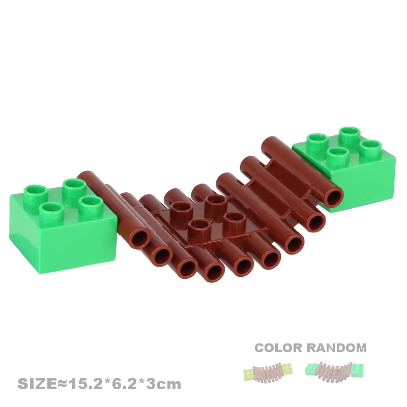 Big Size Building Blocks House Structure Parts Pillar Fence Bridge Column Assemble Bricks Educational Toys For Children Gift