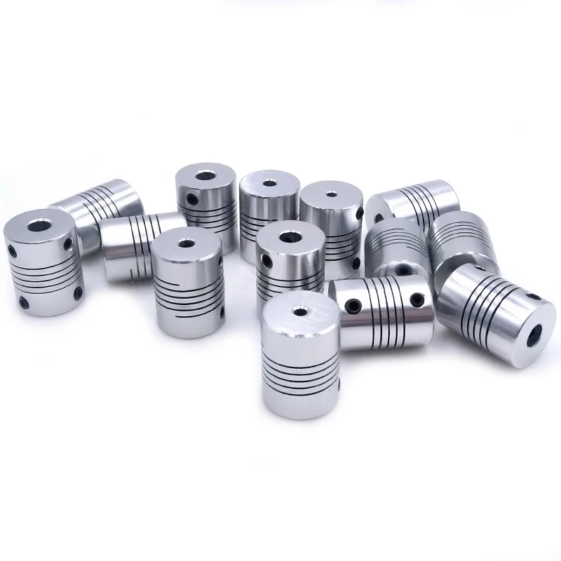 10pcs D19*L25 Aluminium flexible Jaw Shaft Coupling 5 8 6.35mm 8mm 10mm CNC Stepper Motor Coupler Encoders Engraving Machine image 2