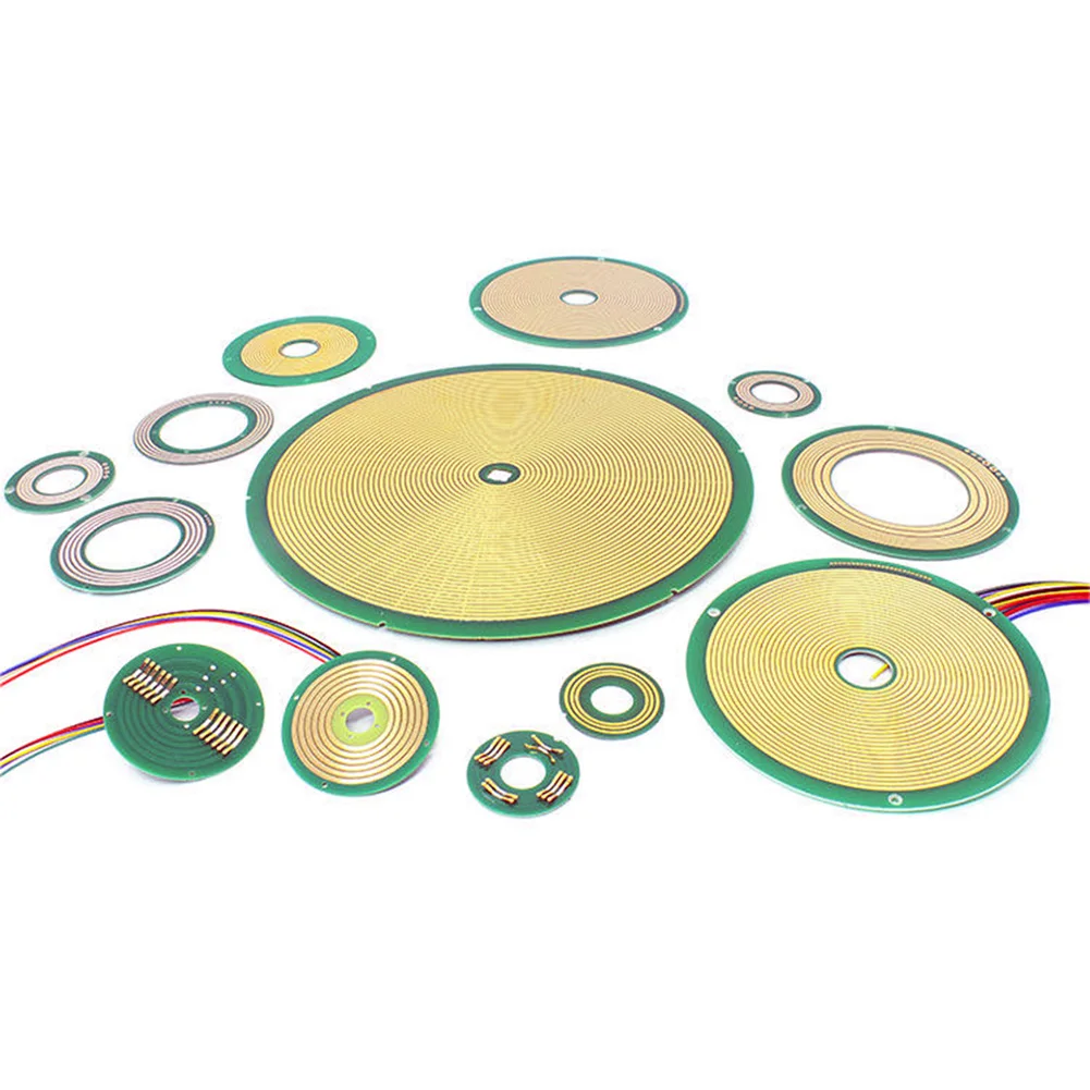 Imagem -02 - Taidacent Pcb Pancake Slip Ring Conector Elétrico Conjunto Rotativo Através do Furos 12 Anéis