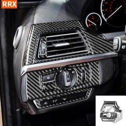 For BMW 6 Series M6 F12 F13 F06 2011-2018 M Sport Carbon Fiber Stickers Trim Car Headlight Switch Air Outlet Panel Button Frame