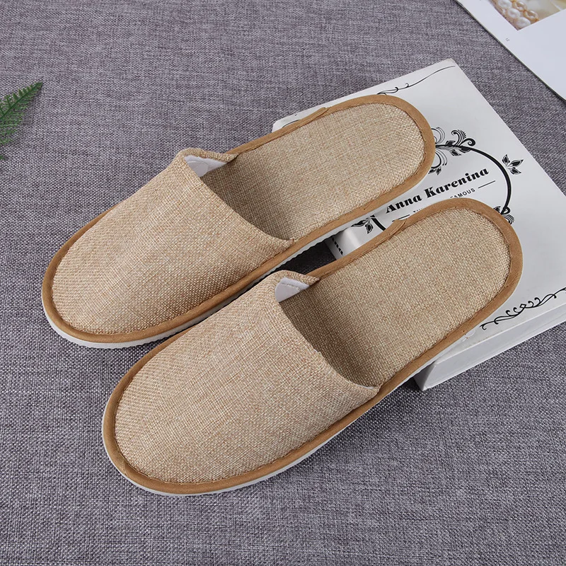 Disposable Men Women Slippers Coral Fleece Autumn Winter Home Guest Unisex Slipper Hotel Beauty Club Washable Shoes 1Pairs