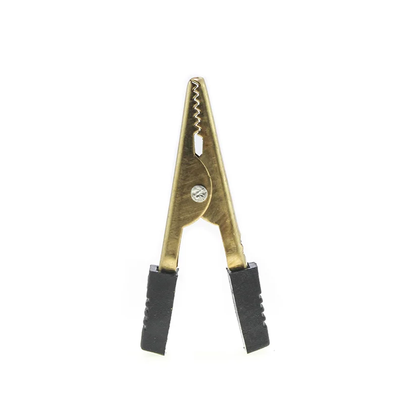 6/12 pcs 50MM high quality gold copper thick alligator clip test metal alligator clip electric clamp test probe table