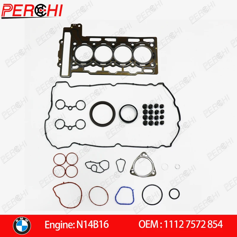 FOR FITMini N14B16 Cooper Countryman R56 N12 1.6L 4L 16V 11127586908 11127572854 2007-2016 Engine Rebuilding Kits Gasket Set