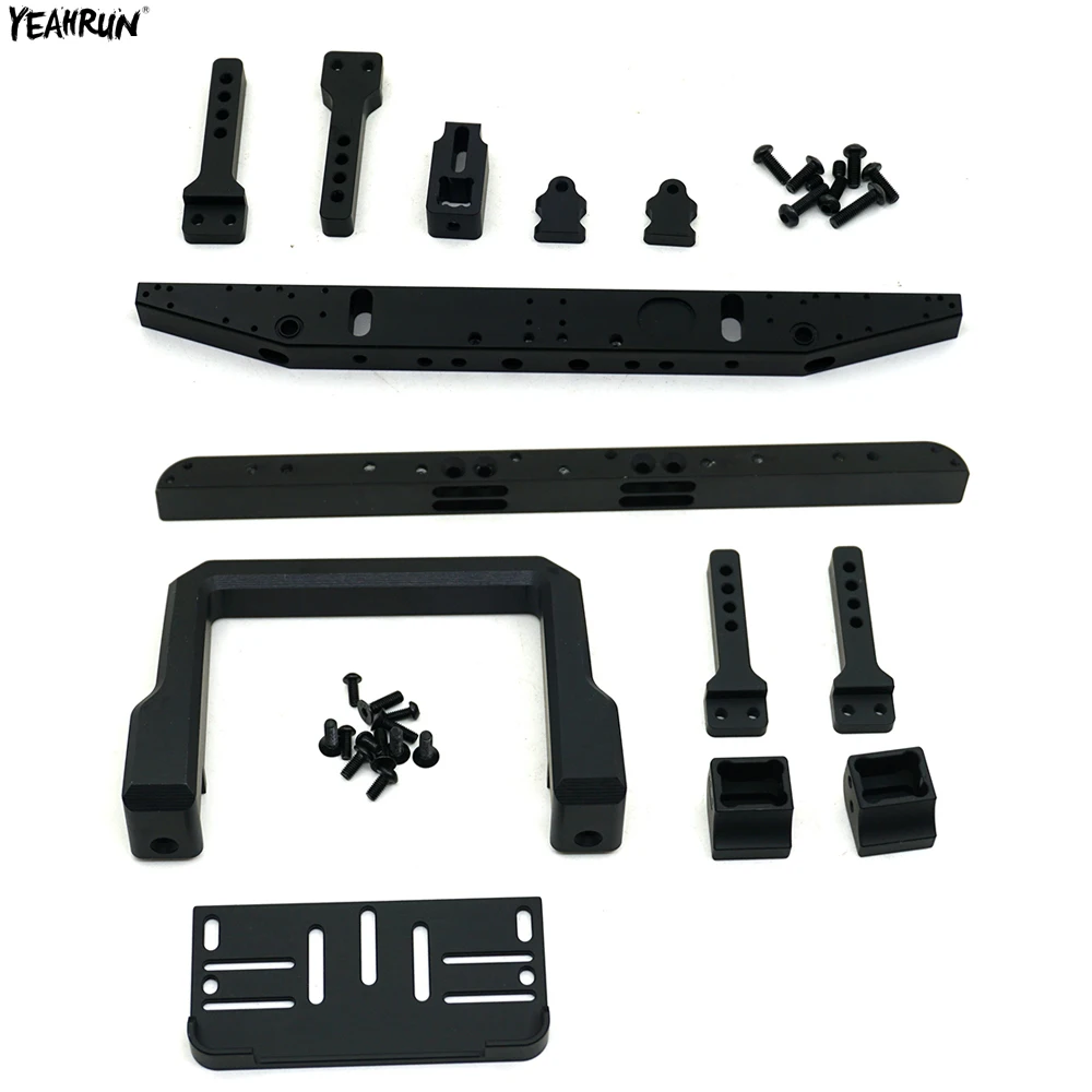 

YEAHRUN Metal Alloy Front Rear Bumper with Winch Mount Set For 1/10 TRX-4 TRX4 RC Crawler Car Upgrade Parts