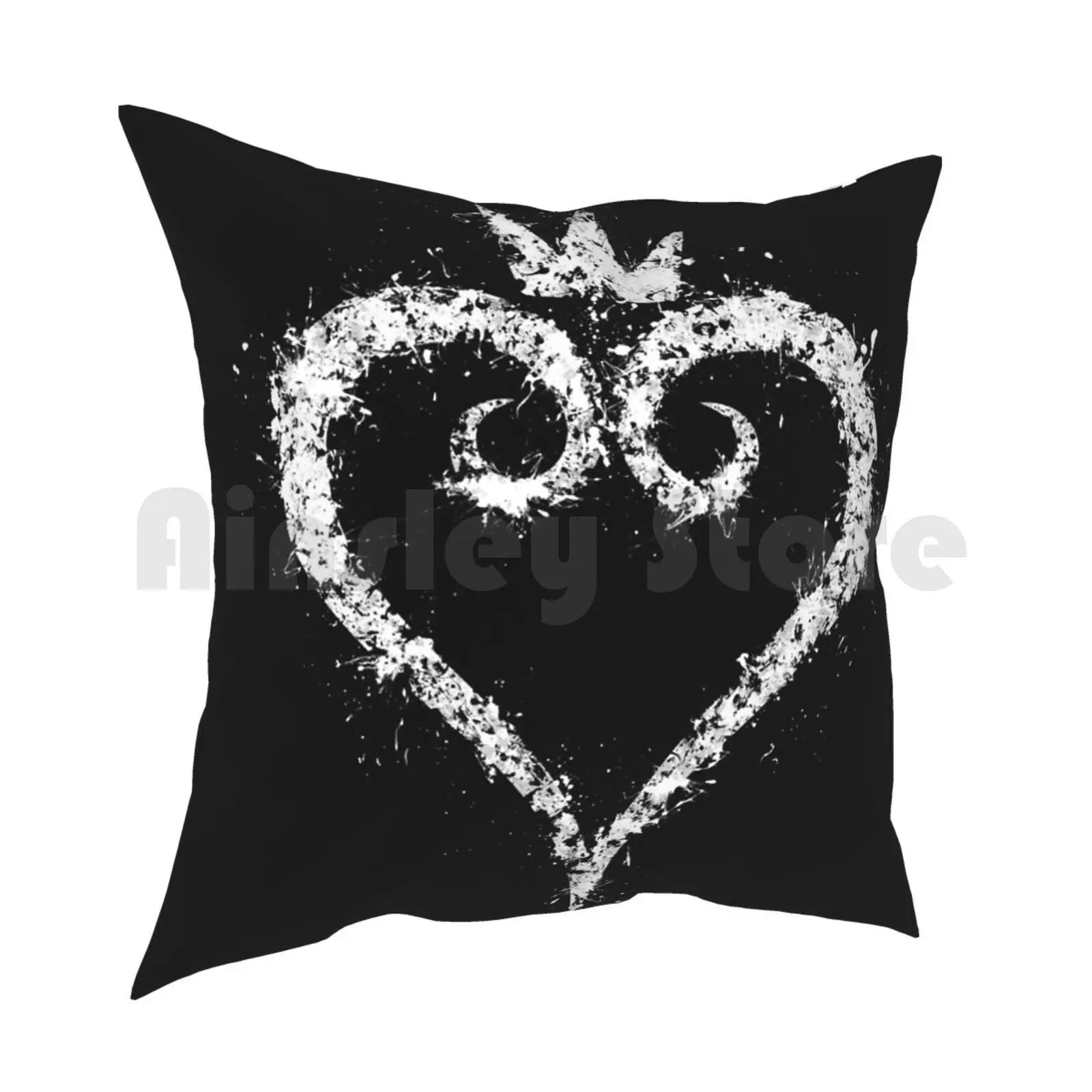 Kingdom Hearts Pillow Case Printed Home Soft DIY Pillow cover Kingdom Hearts Video Game Gaming Symbol Heart Crown Sora